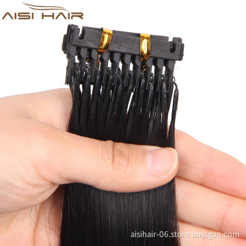 Aisi Hair 2018 New Arrival Factory Directly Product Raw Indian hair 6D Clip in Hair Extensions
